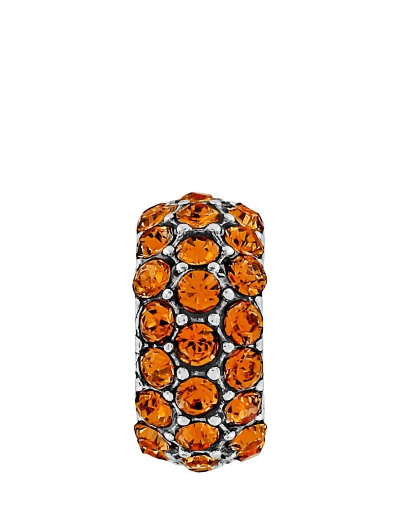 Front of a size O/S Glitter Spacer in Topaz in Topaz by Brighton. | dia_product_style_image_id:330321